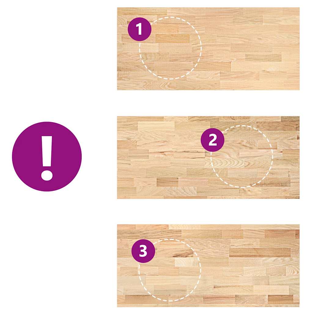 Plan de travail de cuisine bois de chêne massif rectangulaire - XIOS