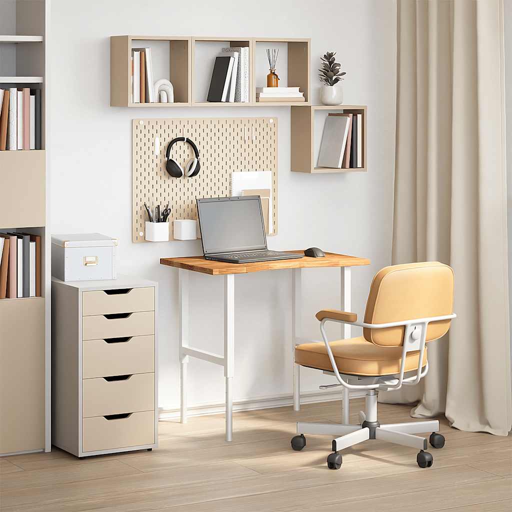 Dessus de bureau marron clair bois chêne massif rectangulaire - XIOS