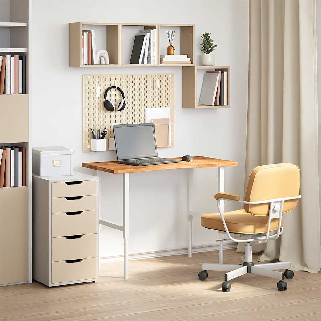 Dessus de bureau marron clair bois chêne massif rectangulaire - XIOS