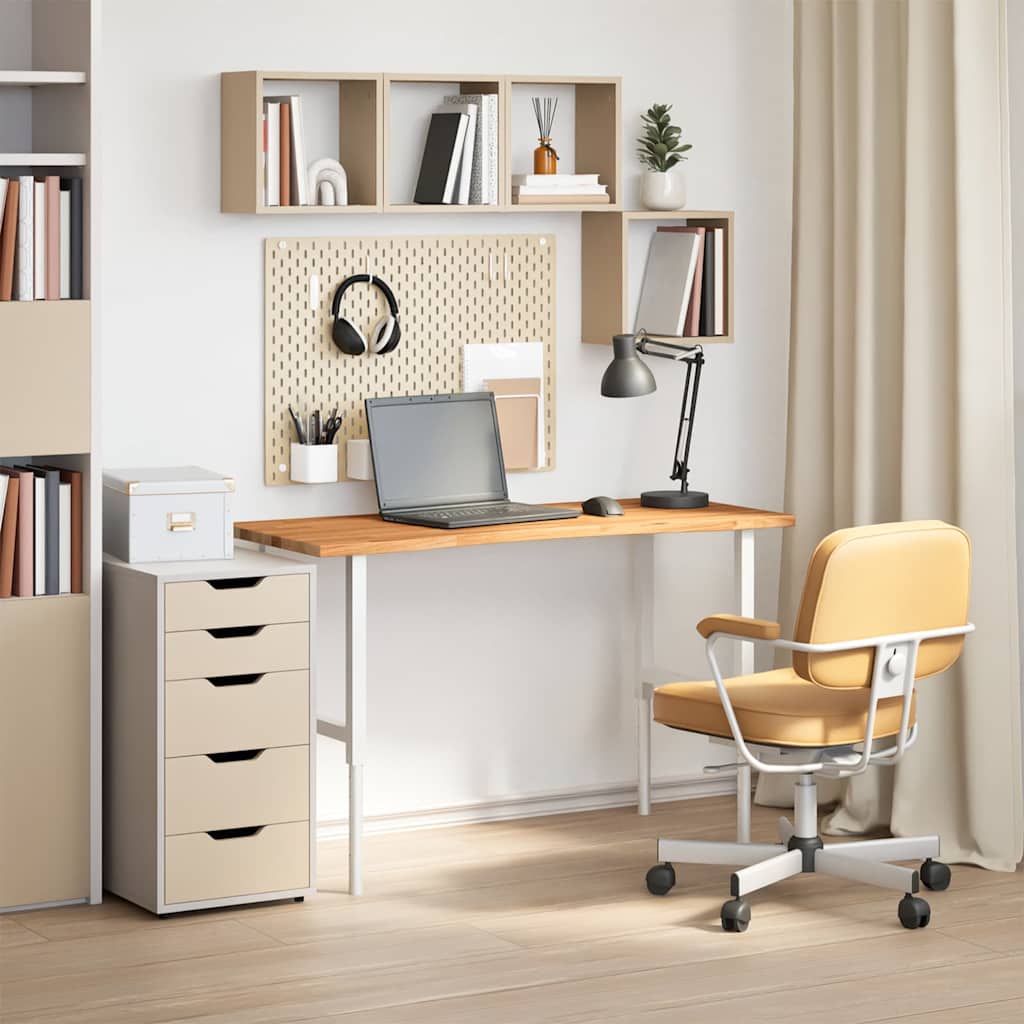 Dessus de bureau marron clair bois chêne massif rectangulaire - XIOS