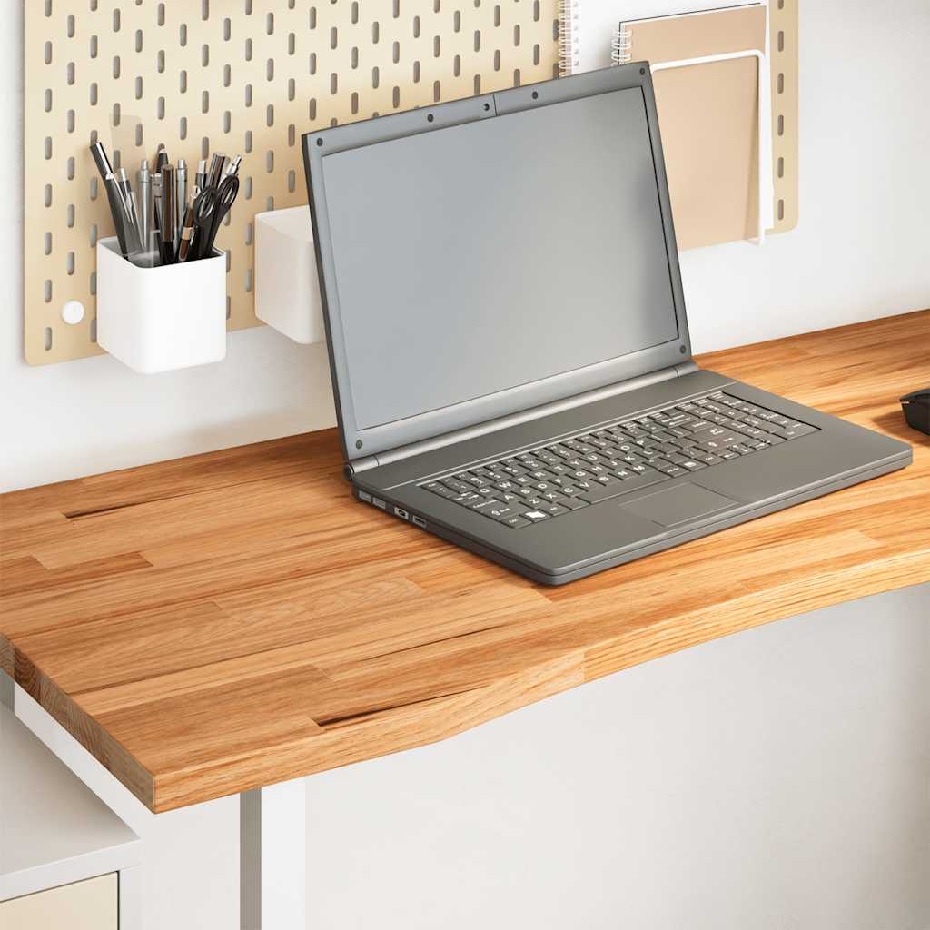 Dessus de bureau marron clair bois chêne massif rectangulaire - XIOS