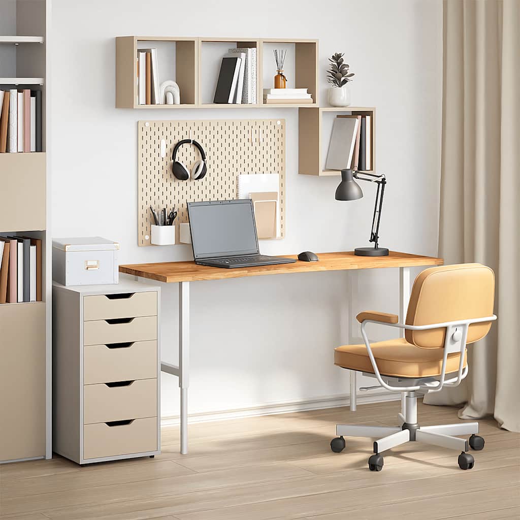 Dessus de bureau marron clair bois chêne massif rectangulaire - XIOS