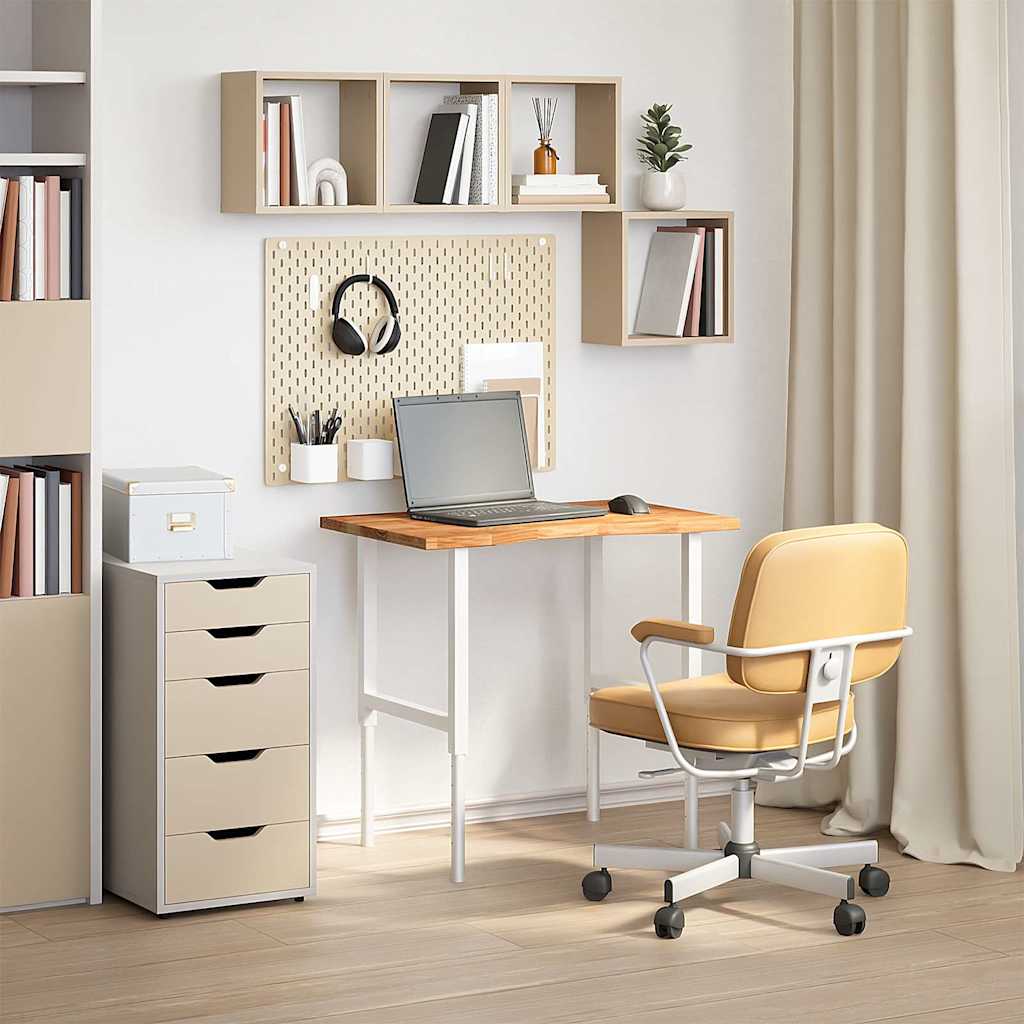 Dessus de bureau marron clair bois chêne massif rectangulaire - XIOS