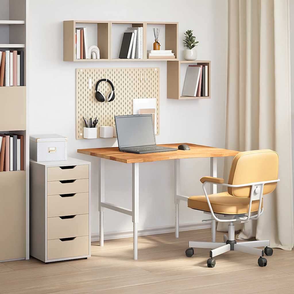 Dessus de bureau marron clair bois chêne massif rectangulaire - XIOS