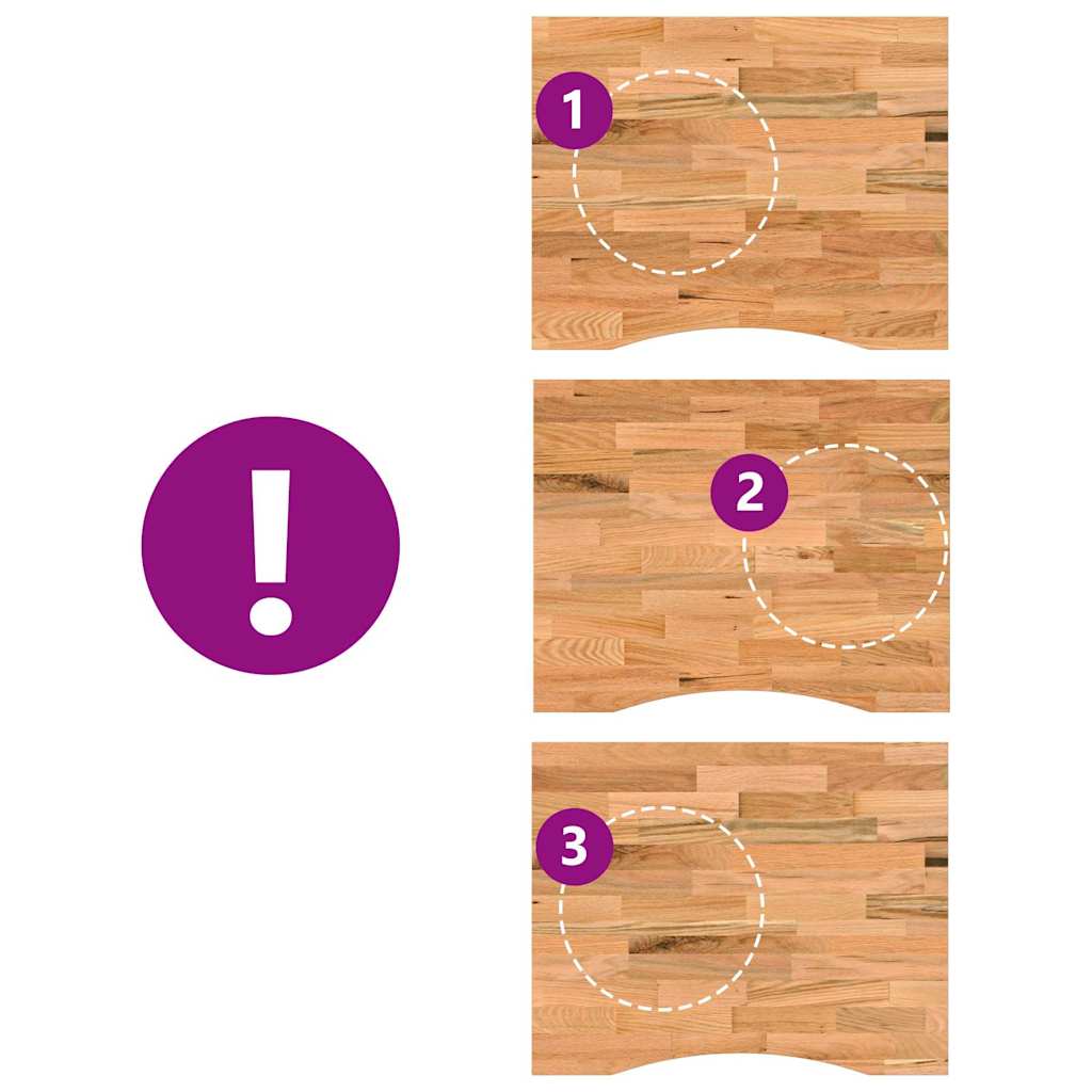 Dessus de bureau marron clair bois chêne massif rectangulaire - XIOS