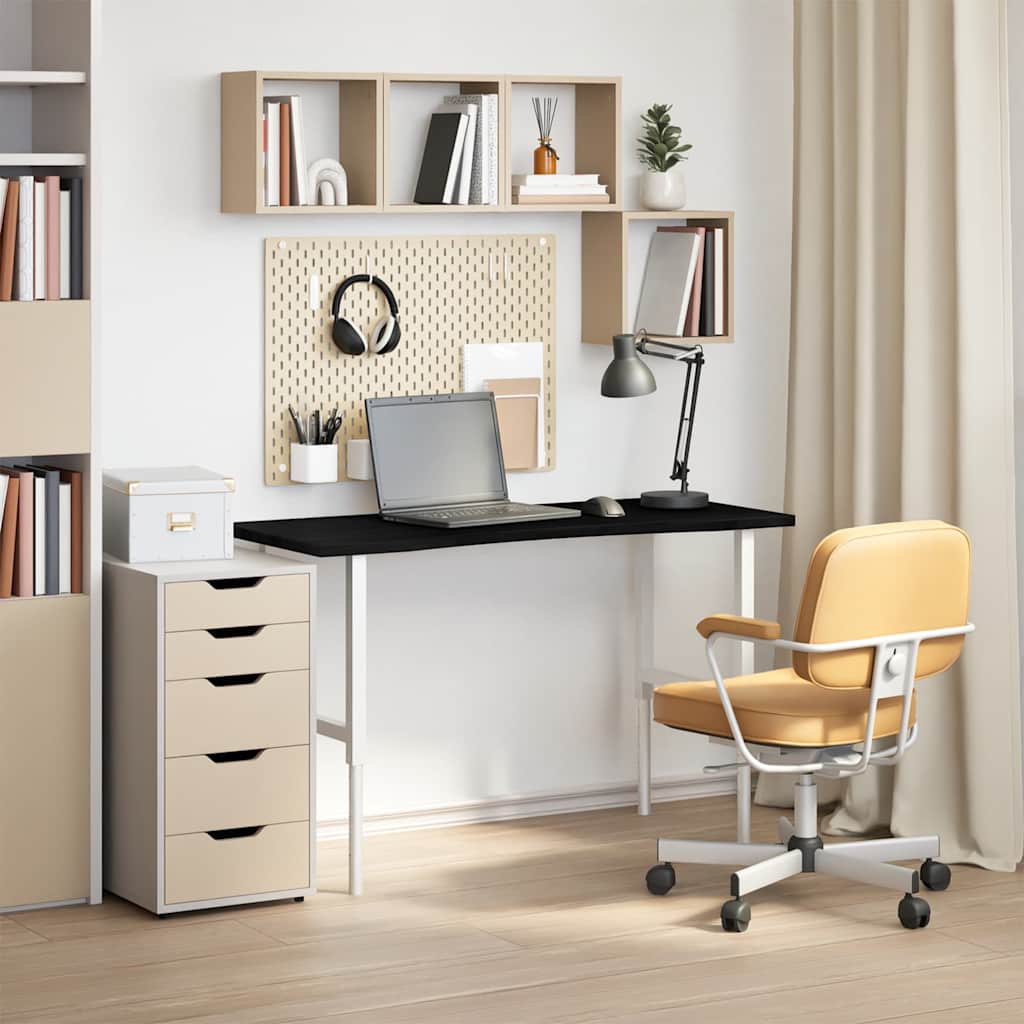 Dessus de bureau marron foncé bois chêne massif rectangulaire - XIOS