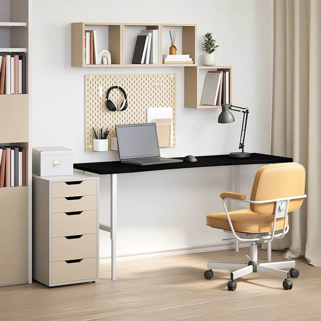 Dessus de bureau marron foncé bois chêne massif rectangulaire - XIOS