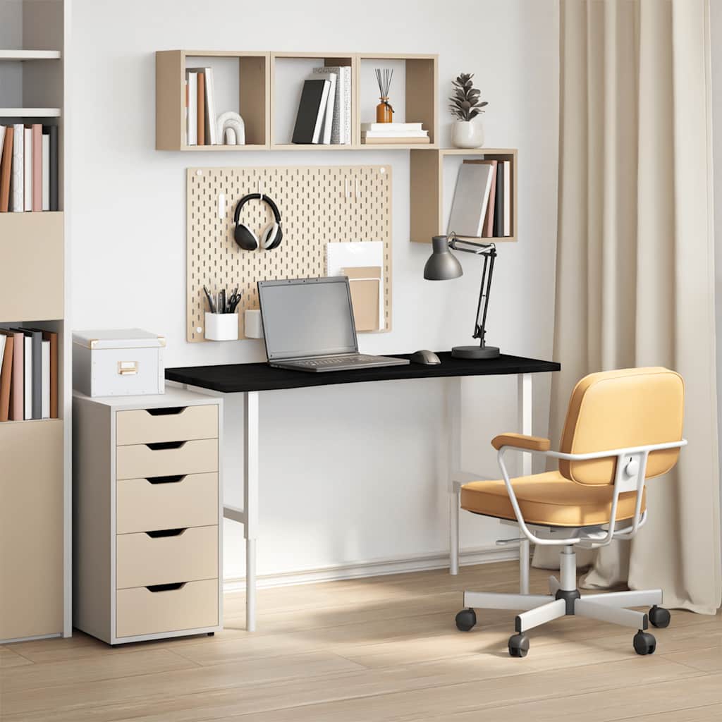 Dessus de bureau marron foncé bois chêne massif rectangulaire - XIOS