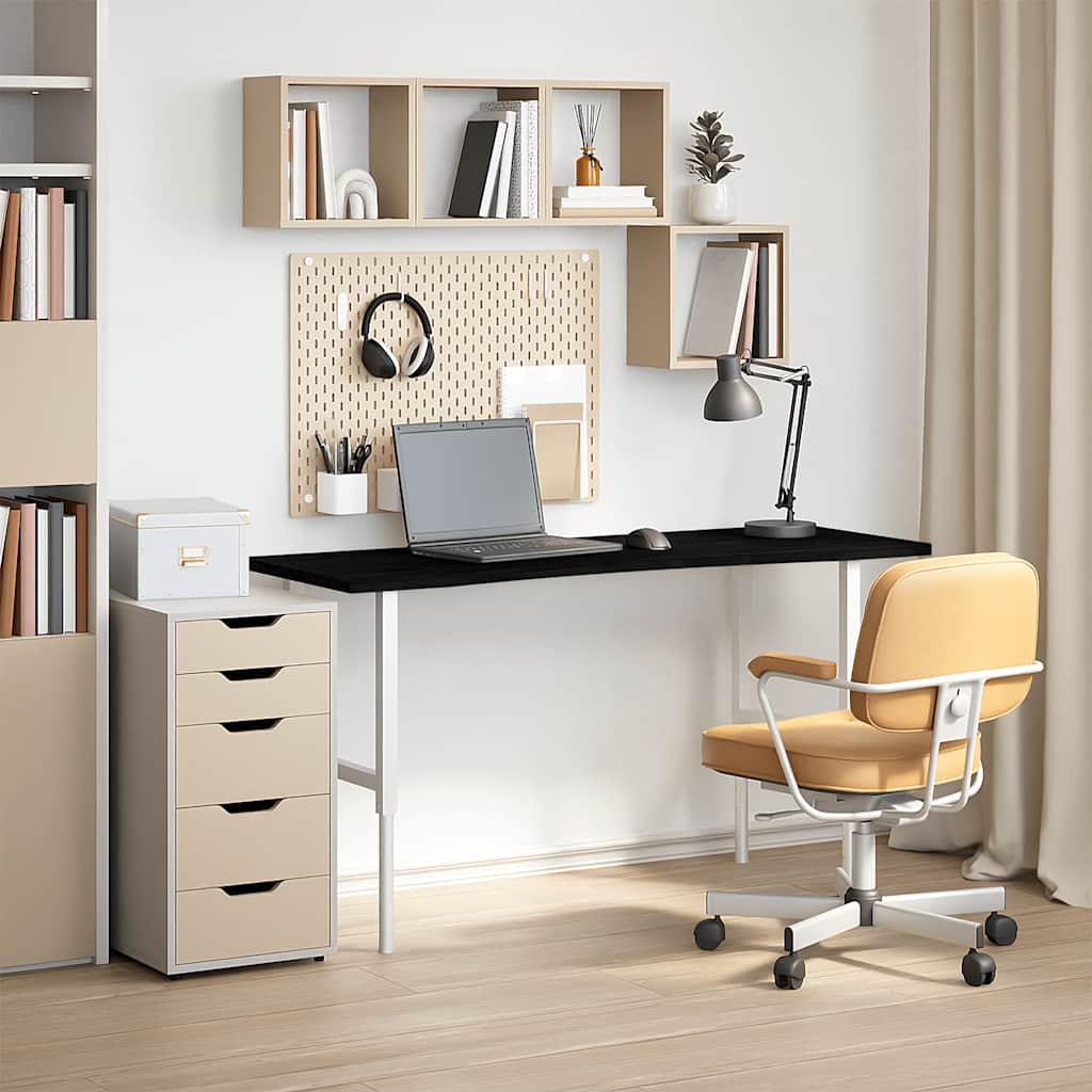 Dessus de bureau marron foncé bois chêne massif rectangulaire - XIOS