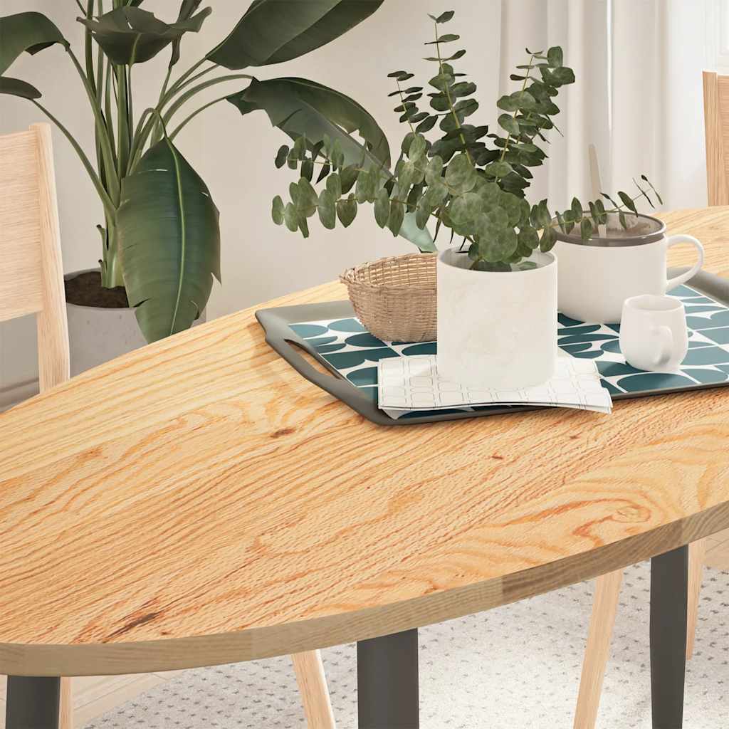 Dessus de table 140x60x2 cm bois de chêne massif ovale - XIOS