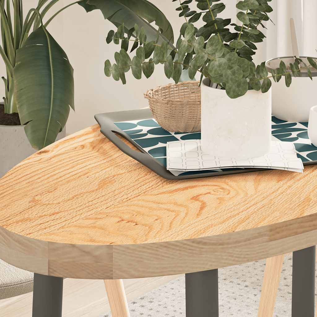 Dessus de table 100x50x4 cm bois de chêne massif ovale - XIOS