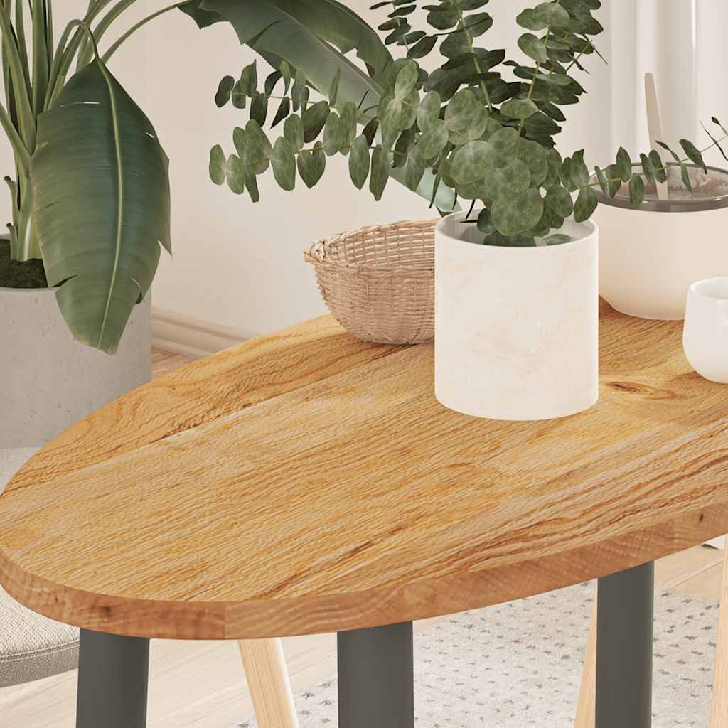 Dessus de table 80x40x2 cm bois de chêne massif ovale - XIOS