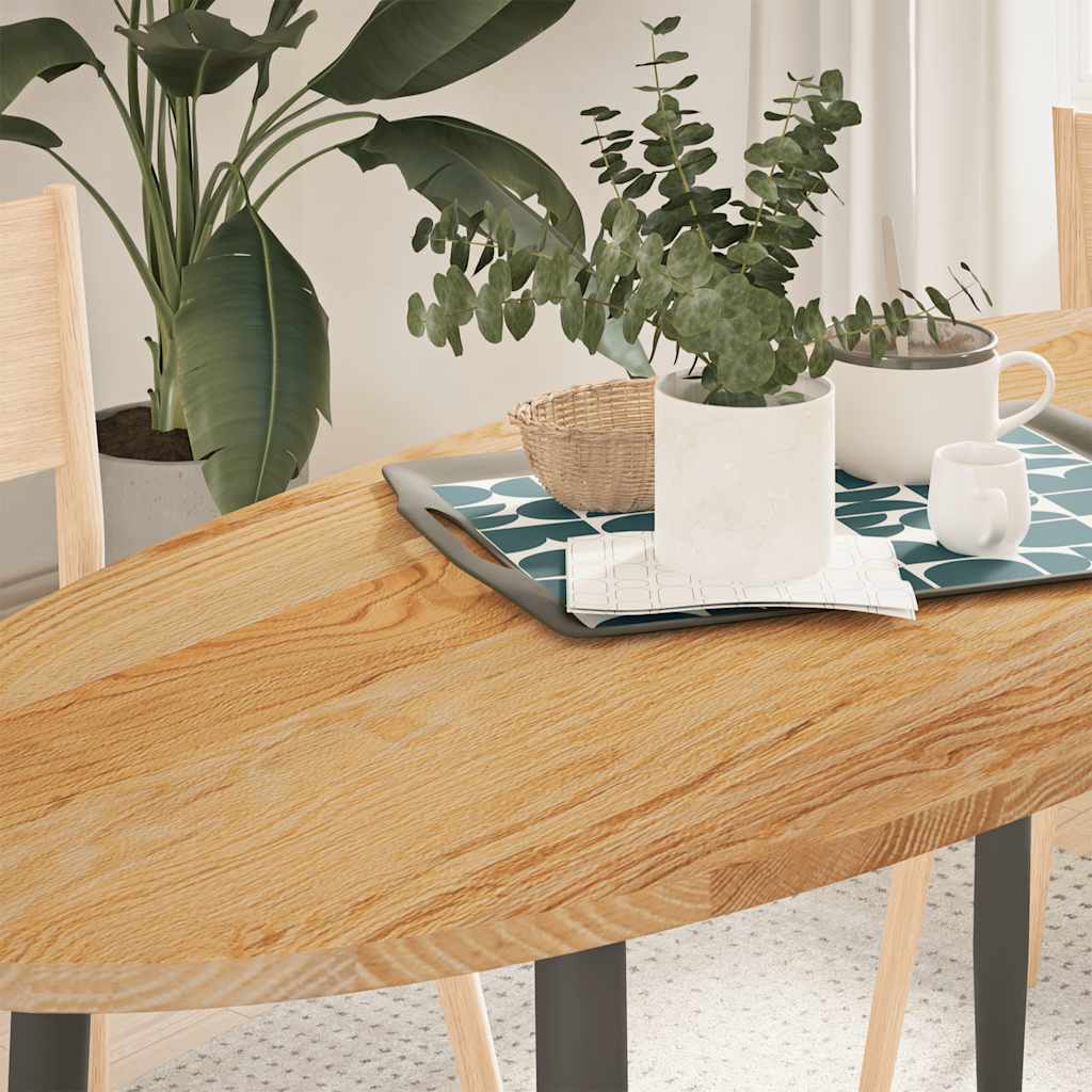 Dessus de table 140x60x2 cm bois de chêne massif ovale - XIOS