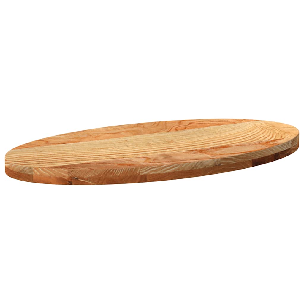 Dessus de table 80x40x4 cm bois de chêne massif ovale - XIOS