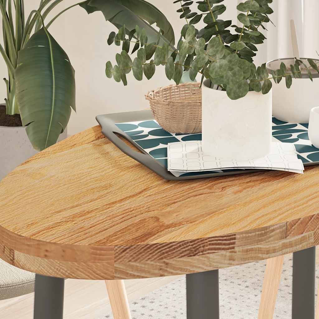 Dessus de table 100x50x4 cm bois de chêne massif ovale - XIOS