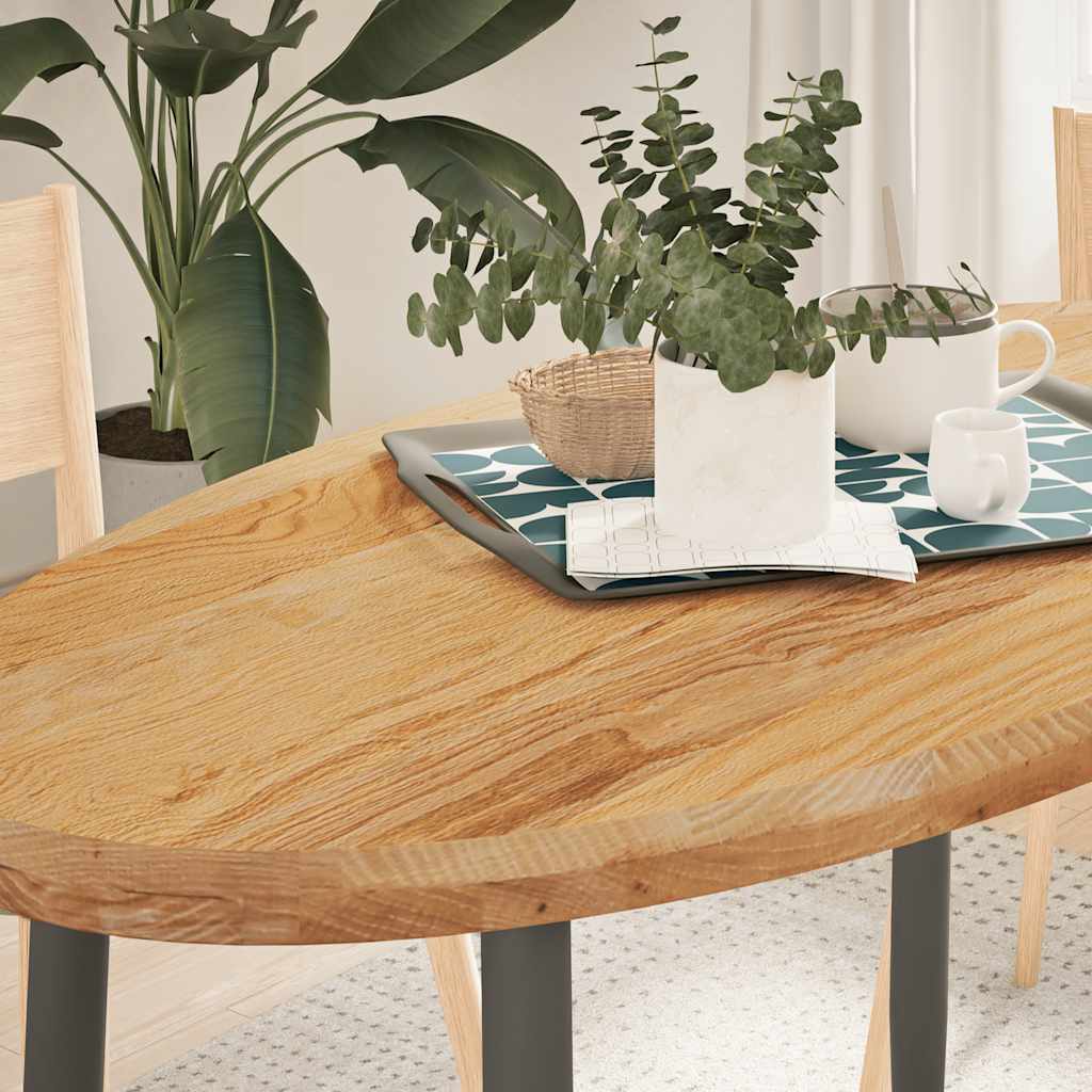Dessus de table 120x60x4 cm bois de chêne massif ovale - XIOS