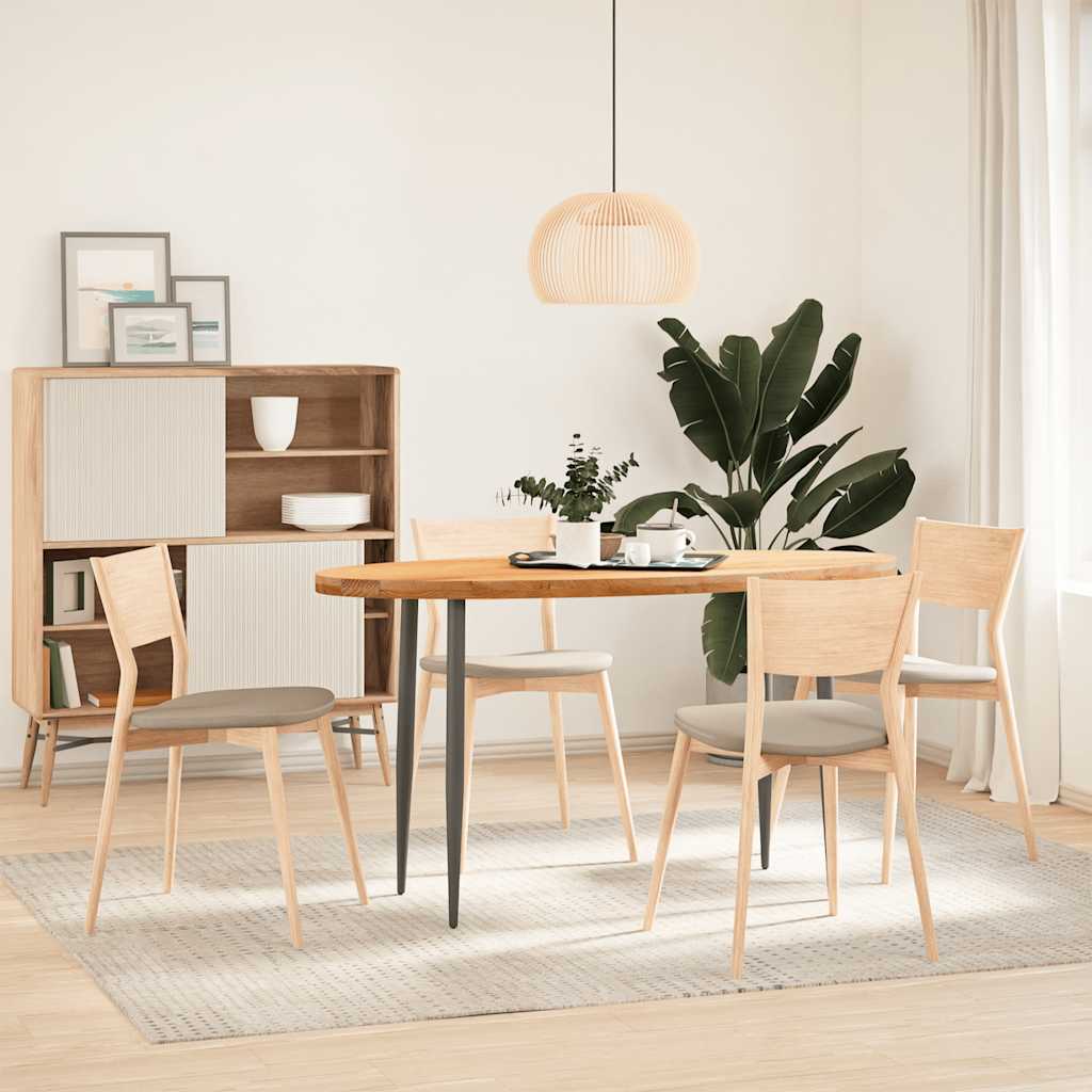 Dessus de table 140x60x4 cm bois de chêne massif ovale - XIOS