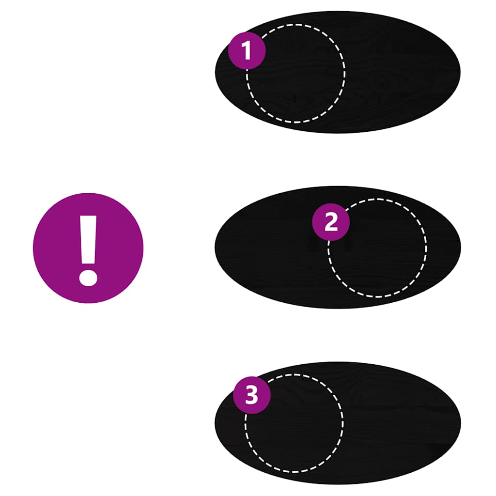 Dessus de table 100x50x2 cm bois de chêne massif ovale - XIOS