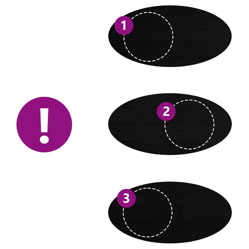 Dessus de table 120x60x2 cm bois de chêne massif ovale - XIOS