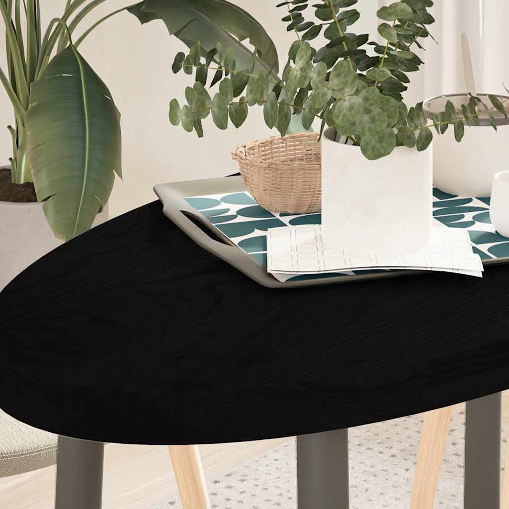 Dessus de table marron foncé 100x50x4cm bois chêne massif ovale - XIOS