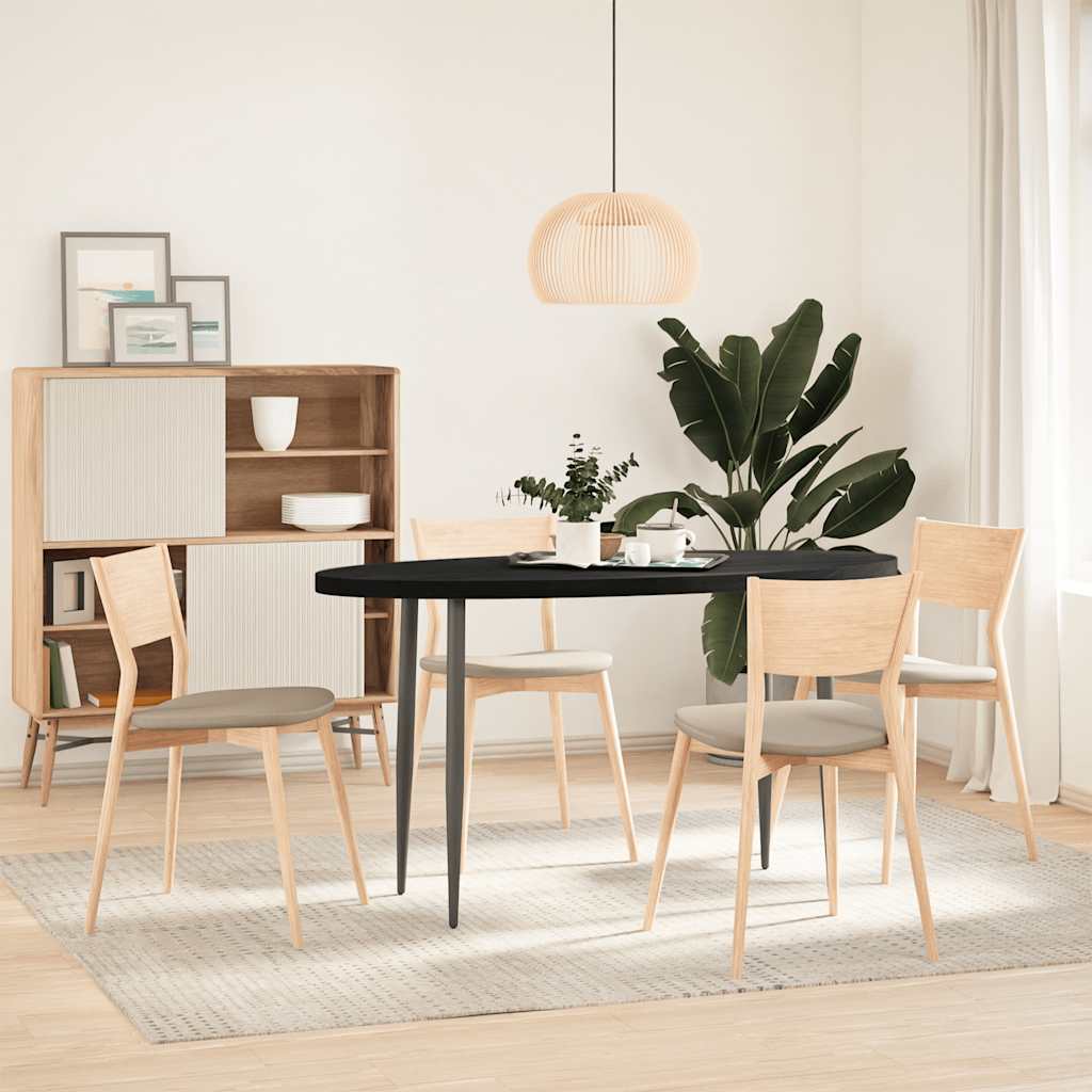 Dessus de table marron foncé 140x60x4cm bois chêne massif ovale - XIOS