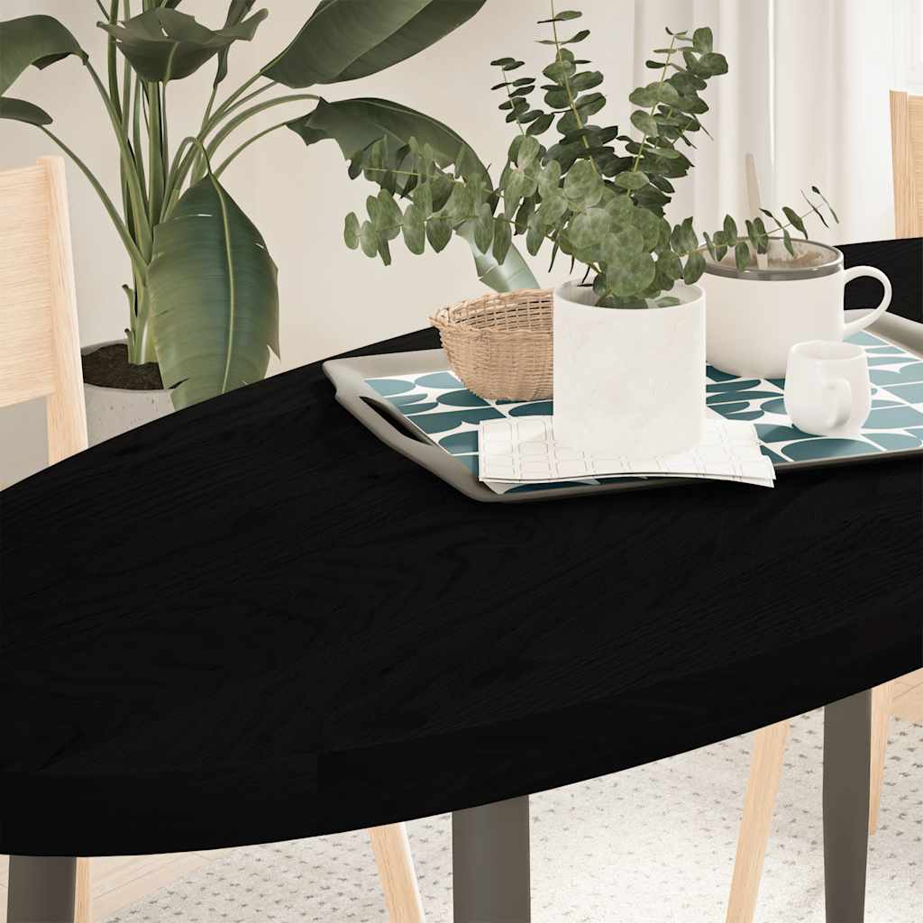 Dessus de table marron foncé 140x60x4cm bois chêne massif ovale - XIOS