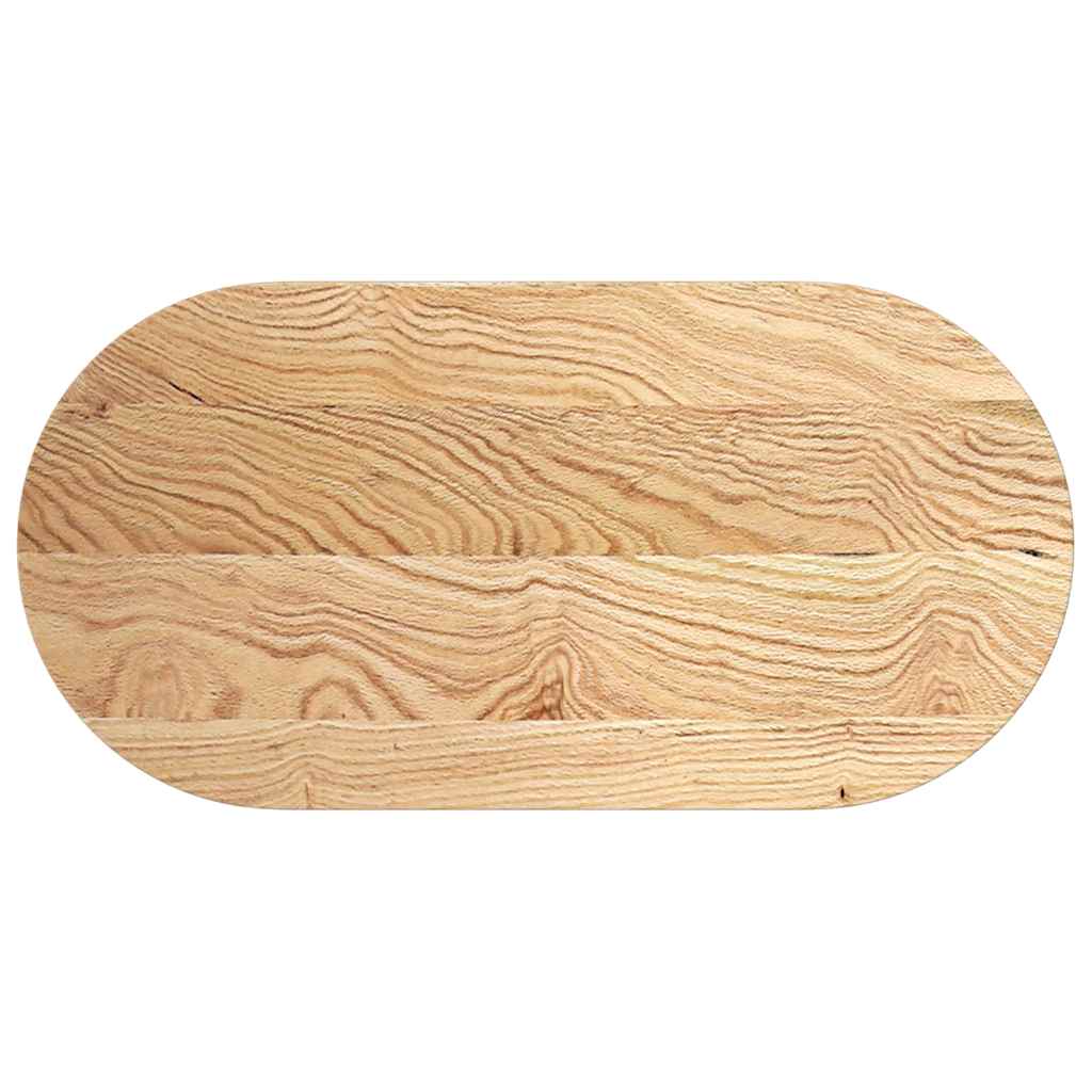 Dessus de table 100x50x2 cm bois de chêne massif ovale - XIOS