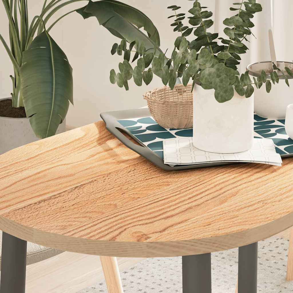Dessus de table 100x50x2 cm bois de chêne massif ovale - XIOS