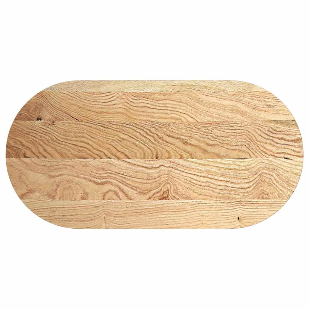 Dessus de table 120x60x2 cm bois de chêne massif ovale - XIOS