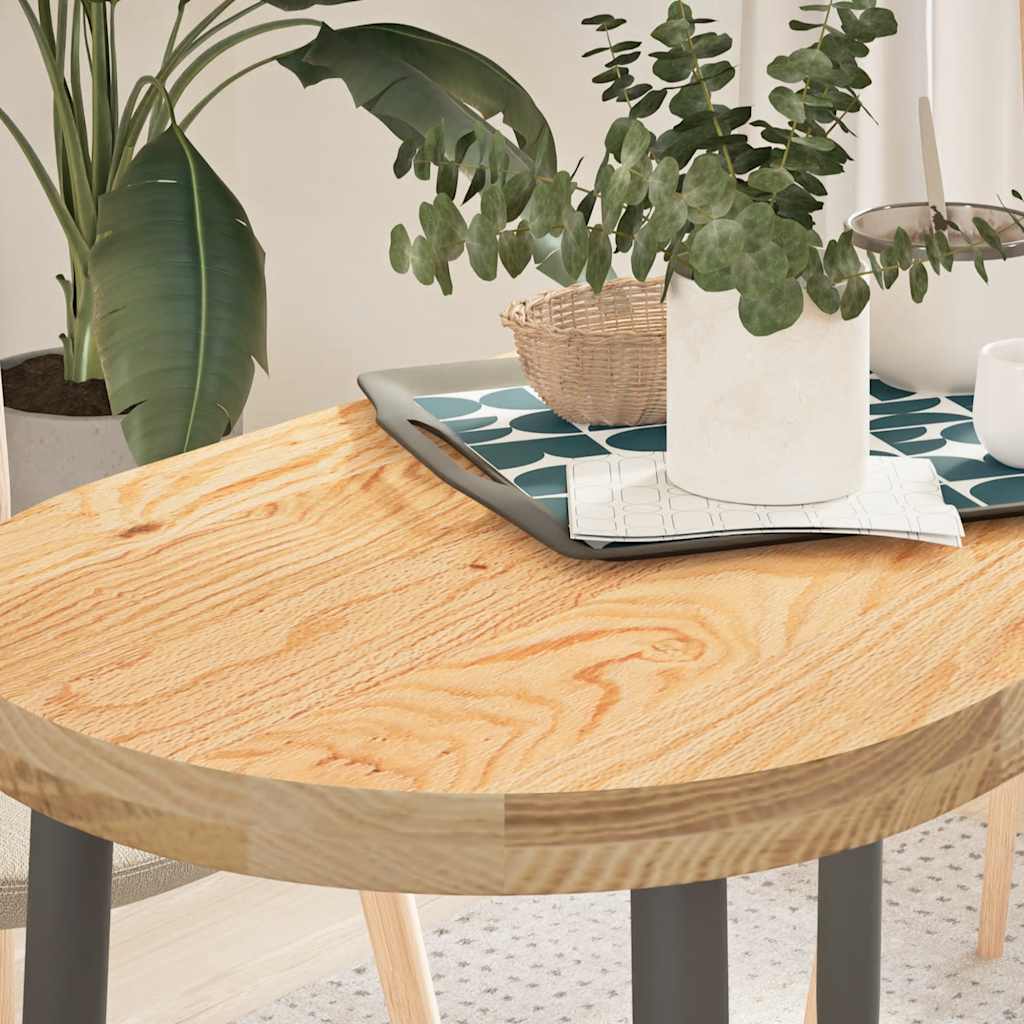 Dessus de table 100x50x4 cm bois de chêne massif ovale - XIOS
