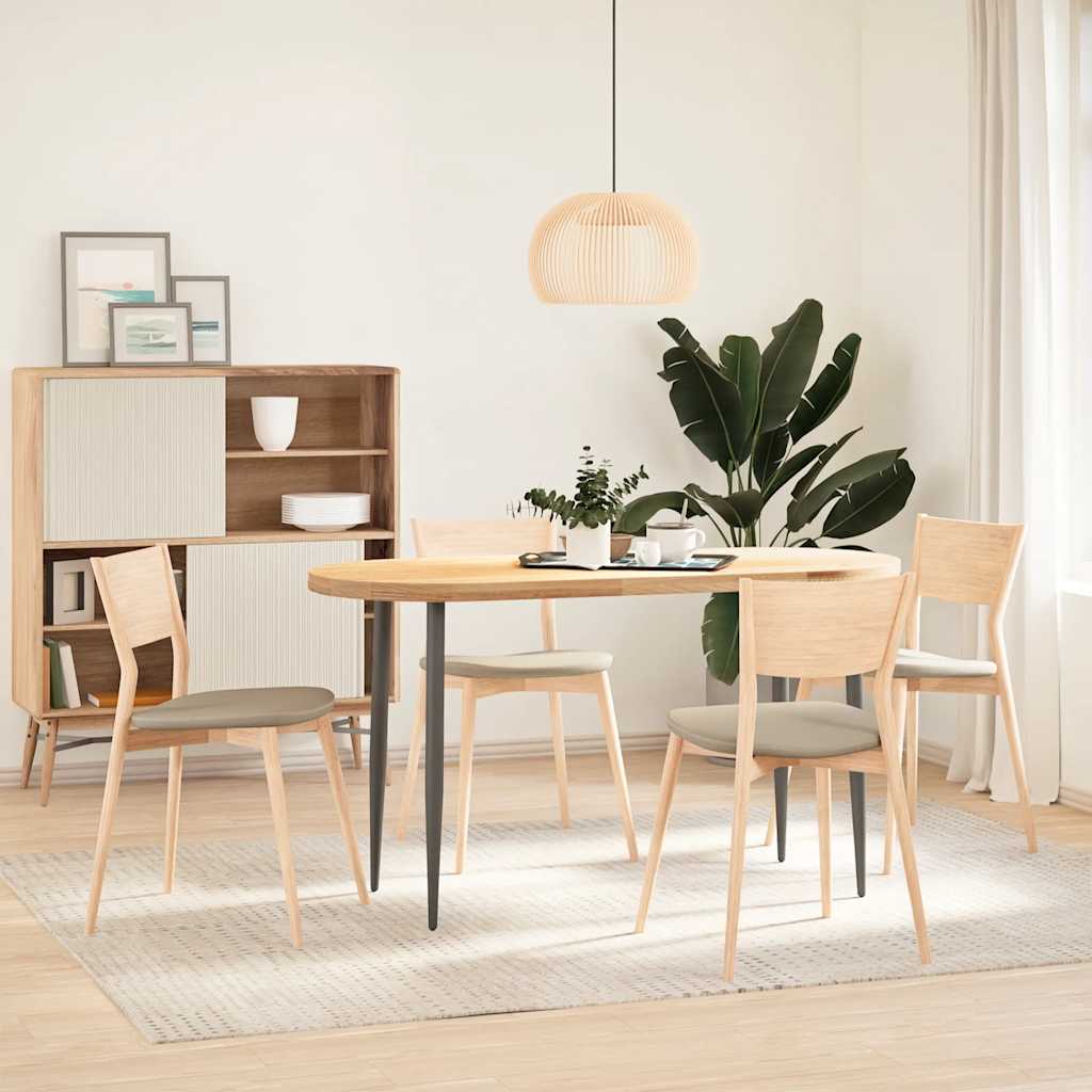 Dessus de table 140x60x4 cm bois de chêne massif ovale - XIOS