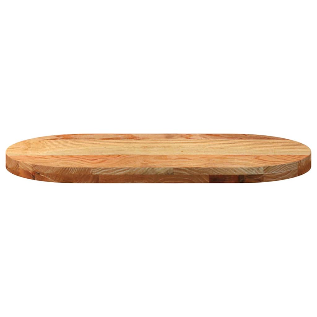Dessus de table 80x40x4 cm bois de chêne massif ovale - XIOS