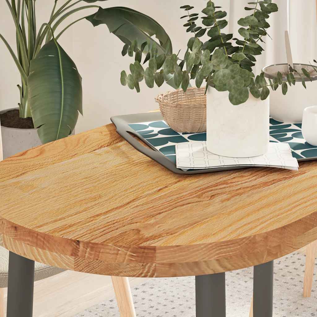 Dessus de table 100x50x4 cm bois de chêne massif ovale - XIOS