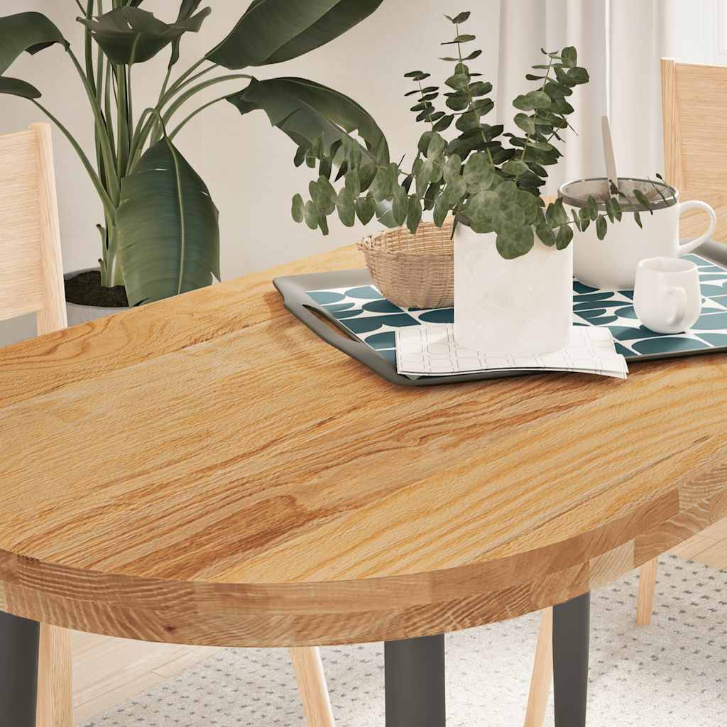 Dessus de table 120x60x4 cm bois de chêne massif ovale - XIOS