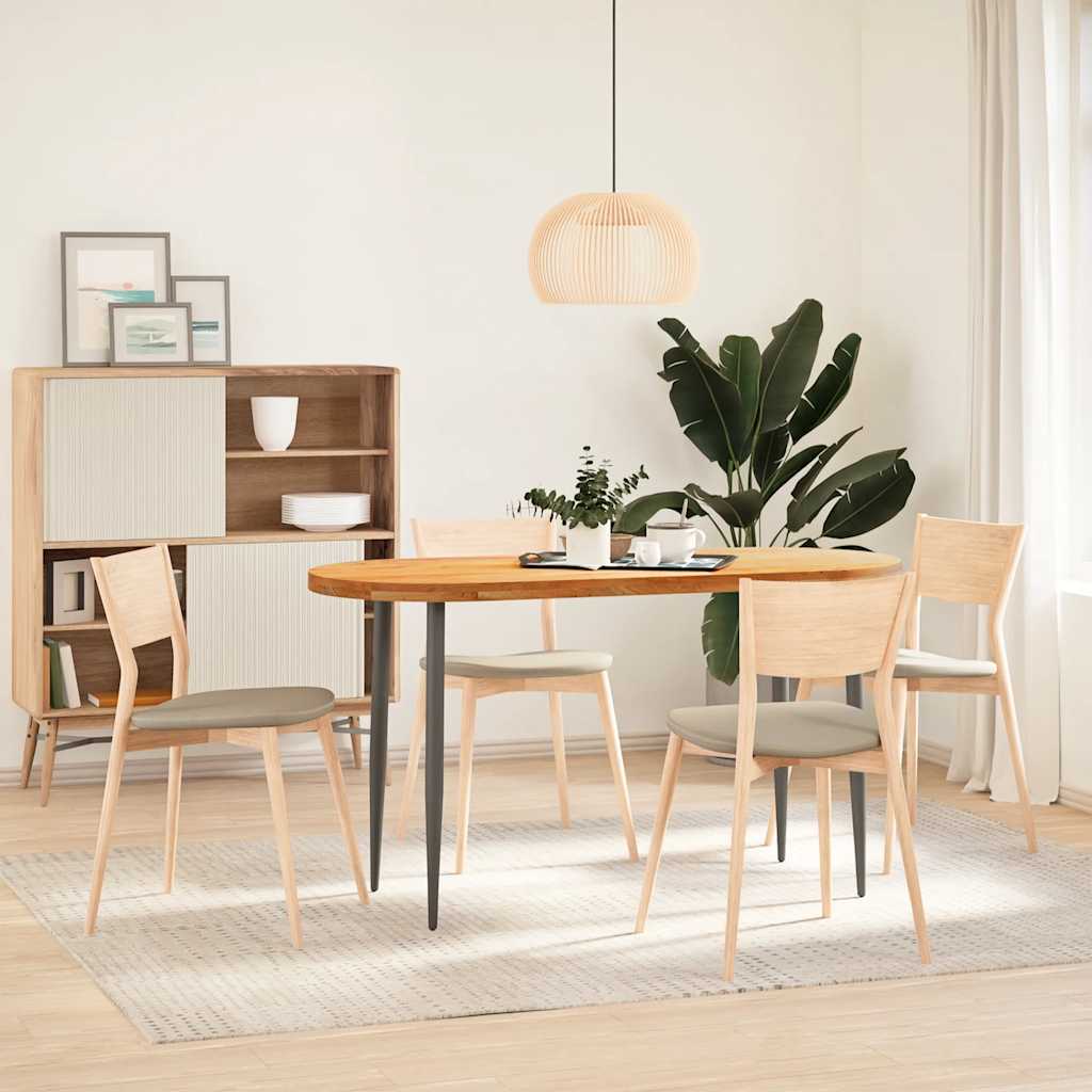 Dessus de table 140x60x4 cm bois de chêne massif ovale - XIOS