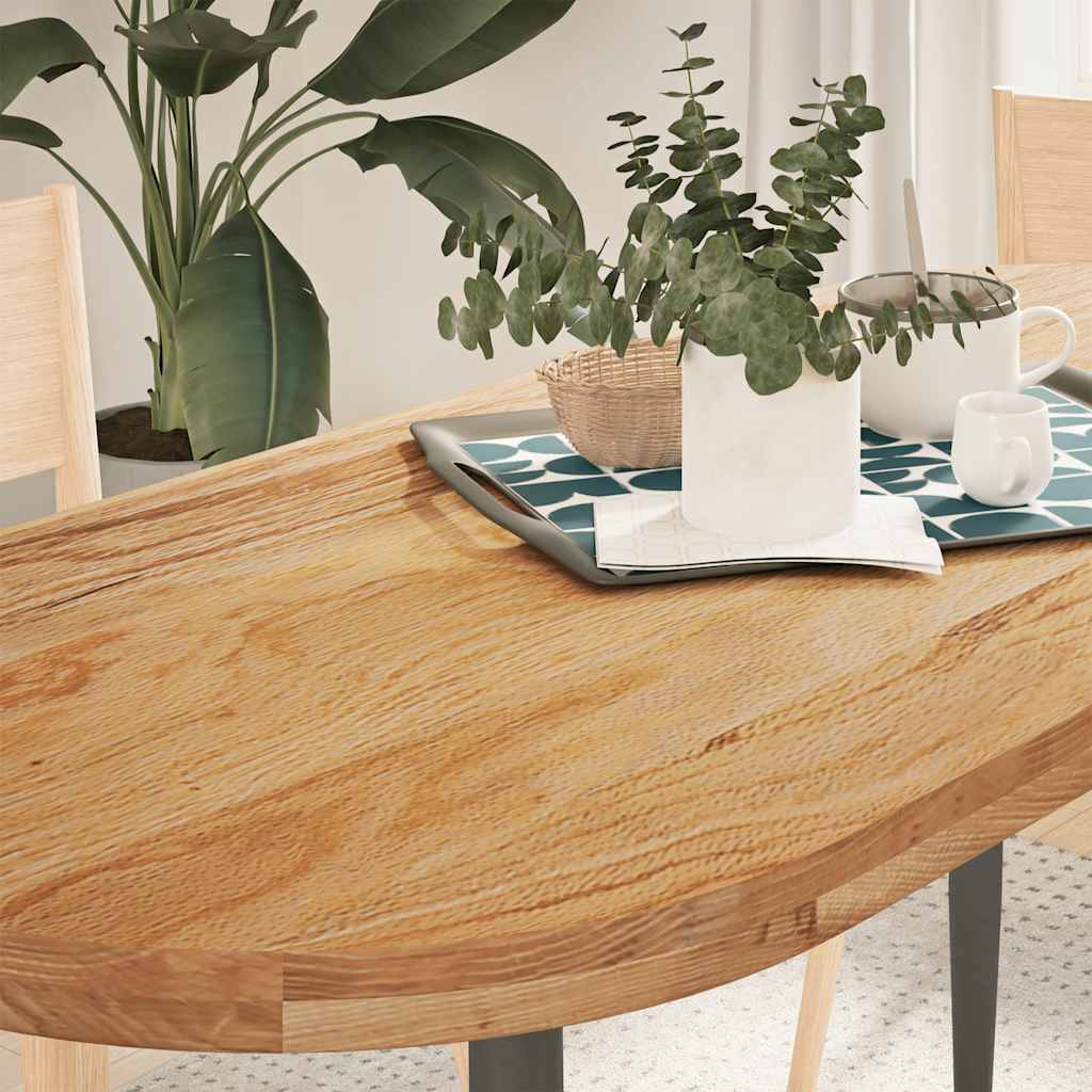 Dessus de table 140x60x4 cm bois de chêne massif ovale - XIOS