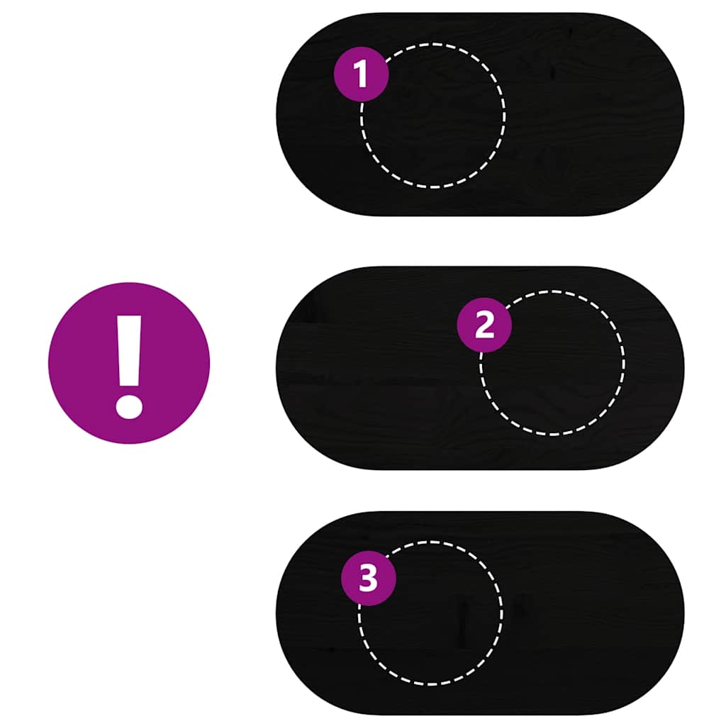 Dessus de table 100x50x2 cm bois de chêne massif ovale - XIOS