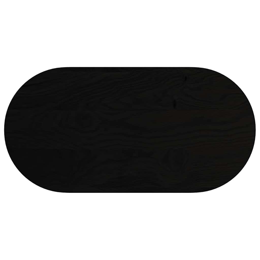 Dessus de table marron foncé 100x50x4cm bois chêne massif ovale - XIOS