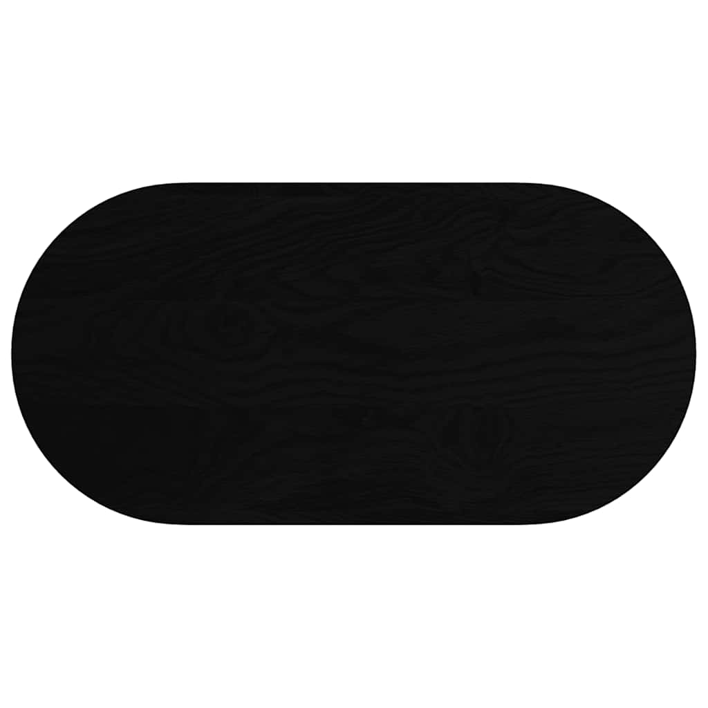 Dessus de table marron foncé 100x50x4cm bois chêne massif ovale - XIOS