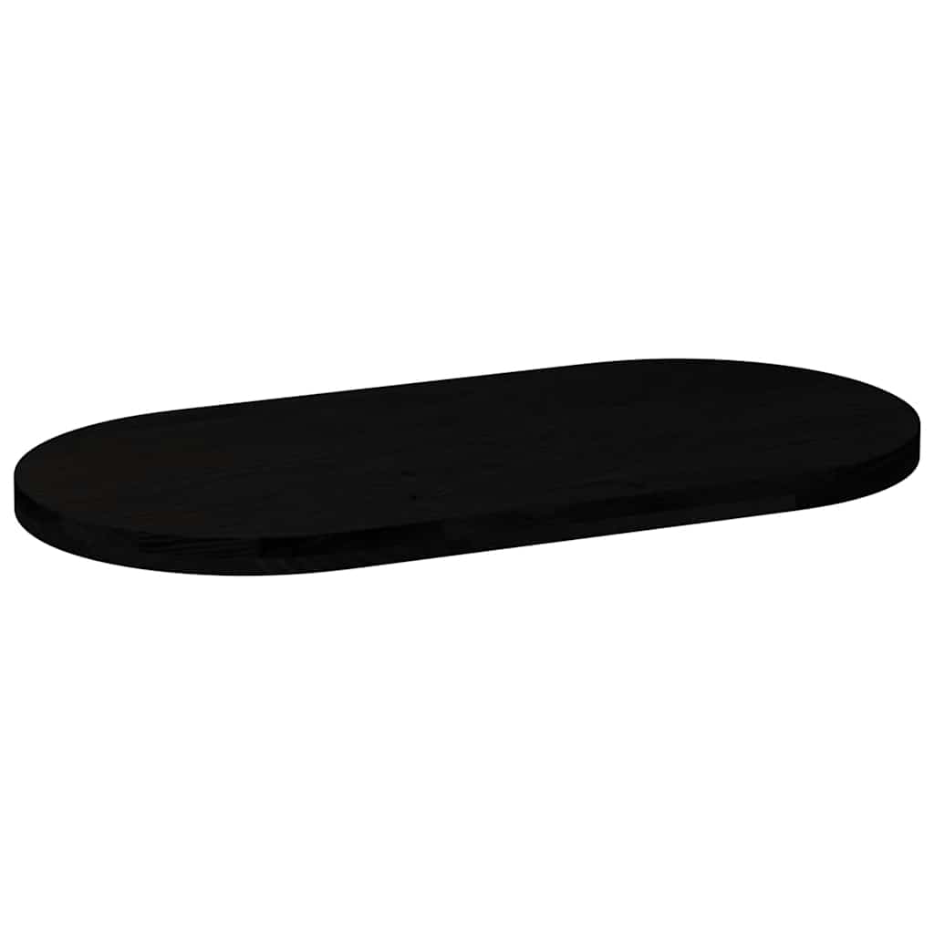 Dessus de table marron foncé 100x50x4cm bois chêne massif ovale - XIOS