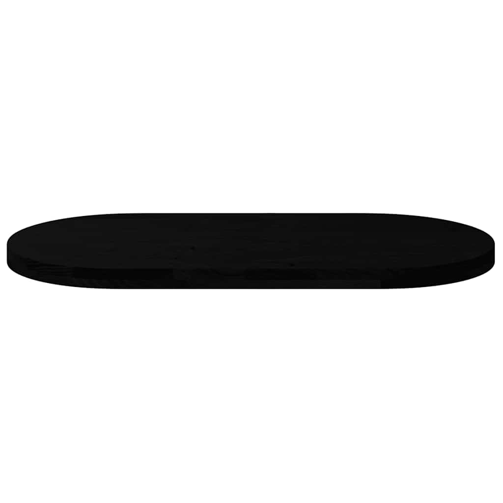 Dessus de table marron foncé 100x50x4cm bois chêne massif ovale - XIOS