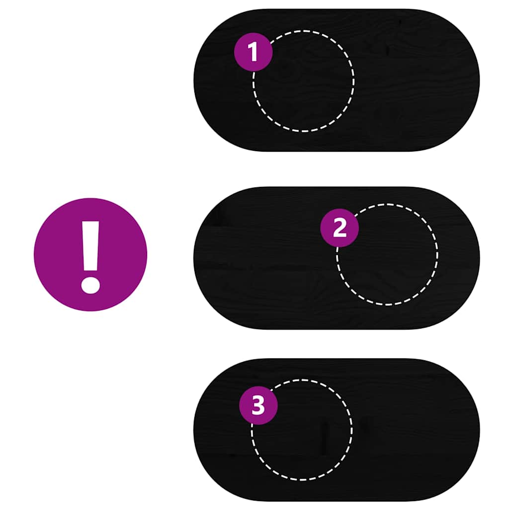 Dessus de table marron foncé 100x50x4cm bois chêne massif ovale - XIOS