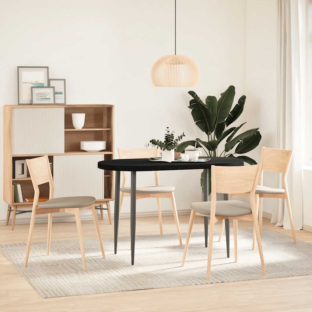 Dessus de table marron foncé 120x60x4cm bois chêne massif ovale - XIOS