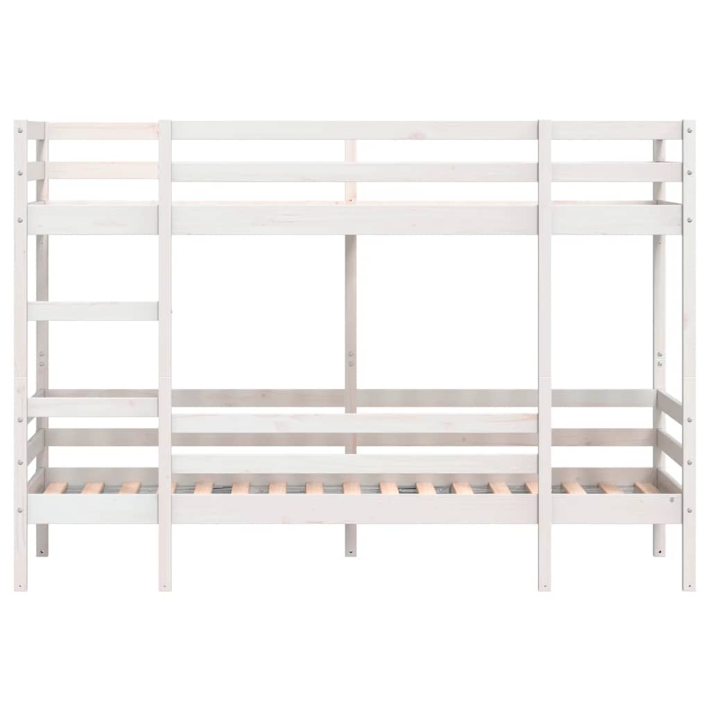 Lit superposé sans matelas blanc 80x200 cm bois de pin massif - XIOS