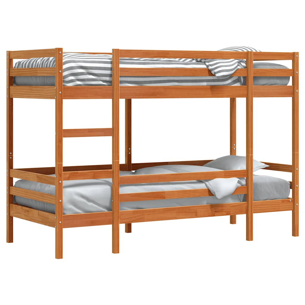 Lit superposé sans matelas cire marron 80x200 cm pin massif - XIOS