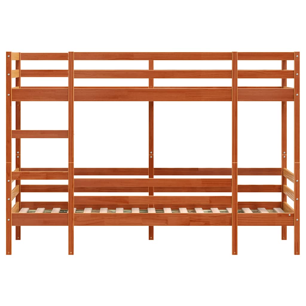 Lit superposé sans matelas cire marron 80x200 cm pin massif - XIOS