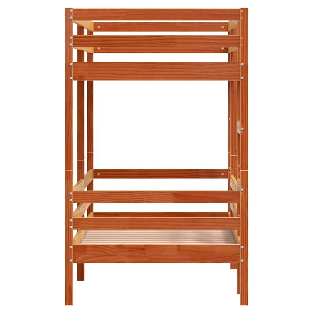 Lit superposé sans matelas cire marron 80x200 cm pin massif - XIOS