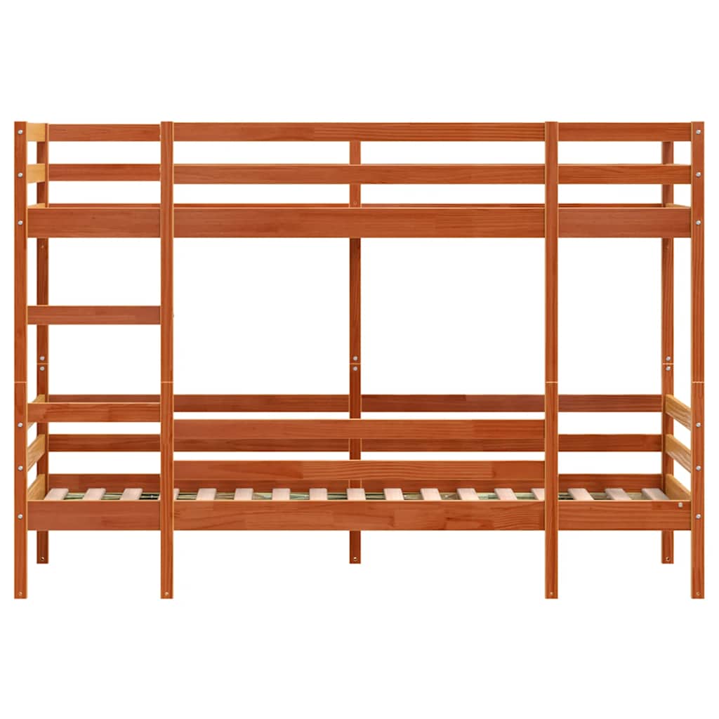 Lit superposé sans matelas cire marron 90x200 cm pin massif - XIOS