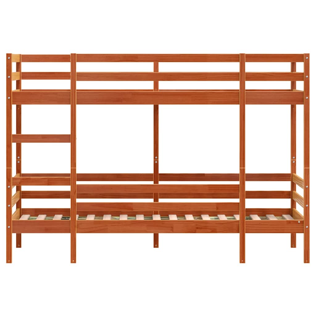 Lit superposé sans matelas cire marron 90x190 cm pin massif - XIOS