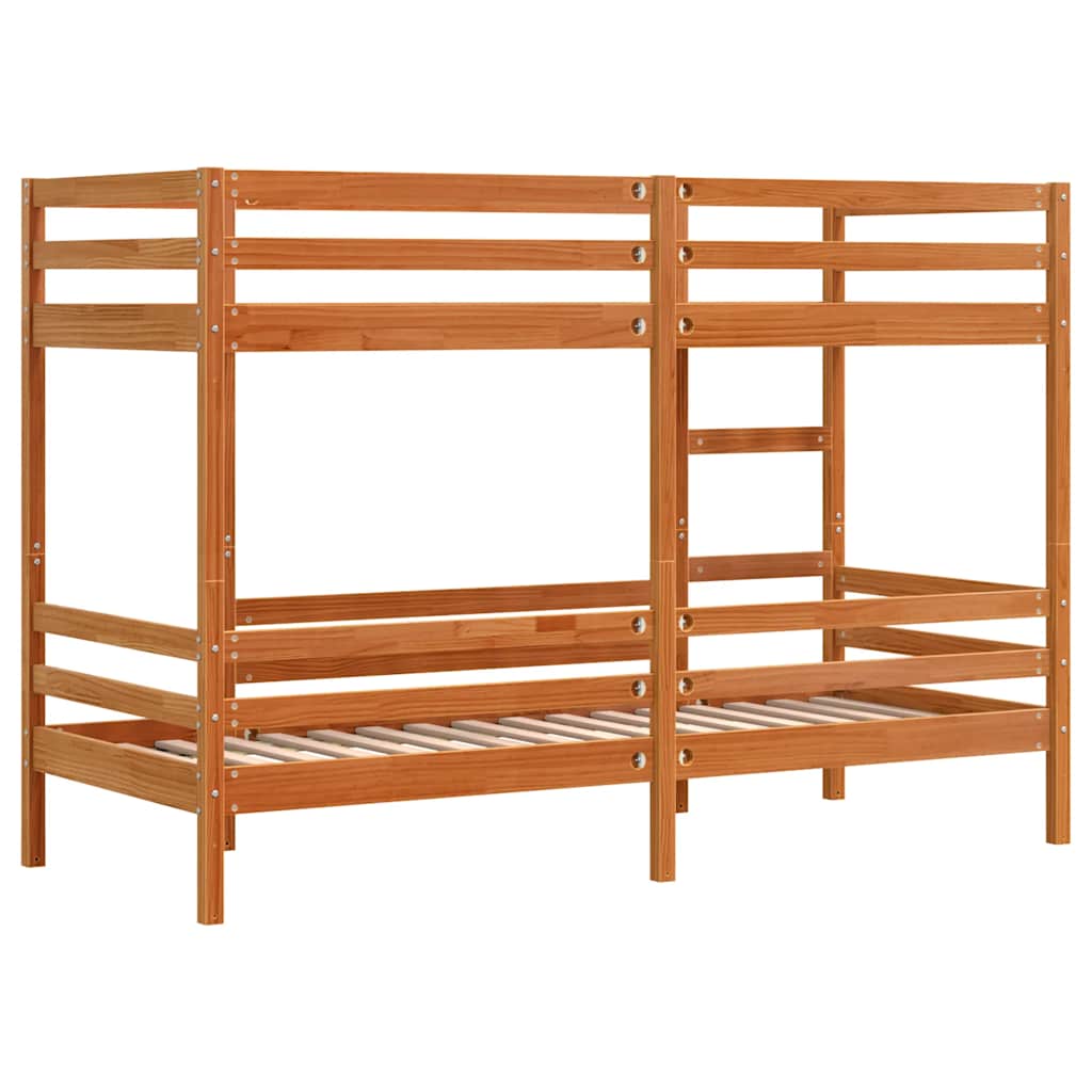Lit superposé sans matelas cire marron 90x190 cm pin massif - XIOS